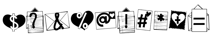 PNLoveLetters Font OTHER CHARS