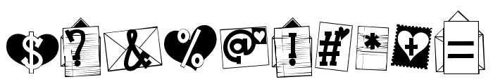 PNLoveLetters2.0 Font OTHER CHARS