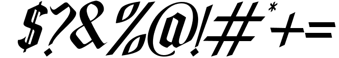 POWER BLACKLETTER Italic Font OTHER CHARS