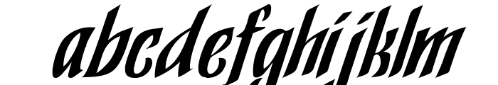 POWER BLACKLETTER Italic Font LOWERCASE