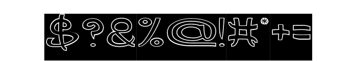 PRIMITIVE HEART-Hollow-Inverse Font OTHER CHARS