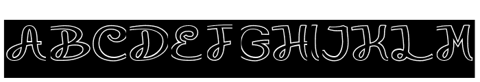 PRIMITIVE HEART-Hollow-Inverse Font UPPERCASE
