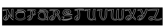 PRIMITIVE HEART-Hollow-Inverse Font UPPERCASE
