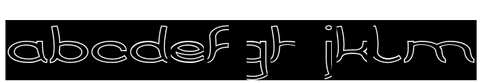PRIMITIVE HEART-Hollow-Inverse Font LOWERCASE