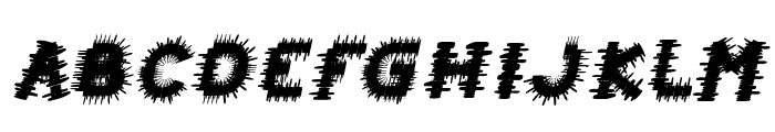 PUNK Italic Font UPPERCASE