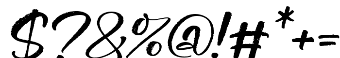 Pacifica Italic Font OTHER CHARS