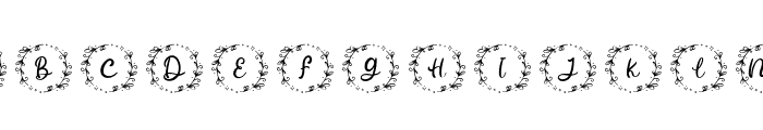 Paina Flower Monogram Font UPPERCASE