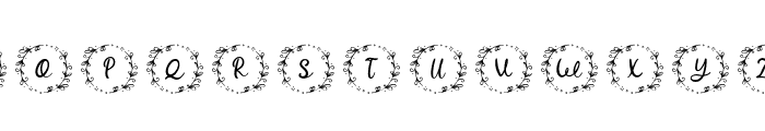 Paina Flower Monogram Font UPPERCASE