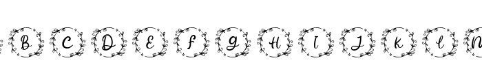 Paina Flower Monogram Font LOWERCASE