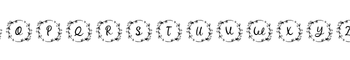 Paina Flower Monogram Font LOWERCASE