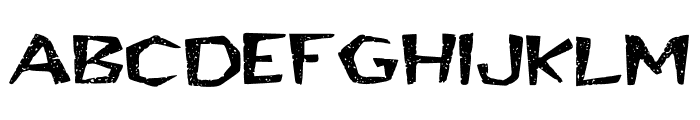 Paleolithic WideRough Font LOWERCASE