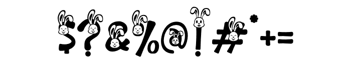 Palm Sunday Bunny Head Font OTHER CHARS