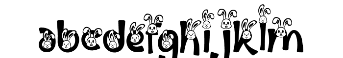 Palm Sunday Bunny Head Font LOWERCASE