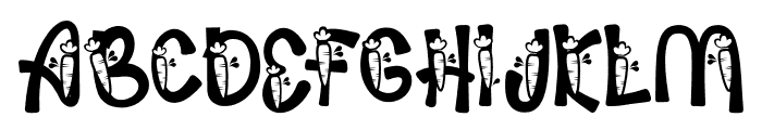 Palm Sunday Carrot Font UPPERCASE