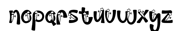 Palm Sunday Carrot Font LOWERCASE