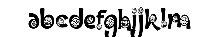 Palm Sunday Egg Font LOWERCASE