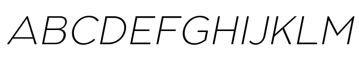 Pangi ExtraLight Italic Font UPPERCASE