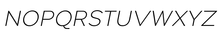 Pangi ExtraLight Italic Font UPPERCASE