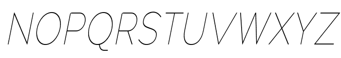 Pangi Rounded Thin Cond Ita Font UPPERCASE