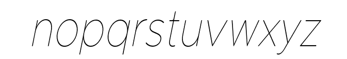 Pangi Rounded Thin Cond Ita Font LOWERCASE