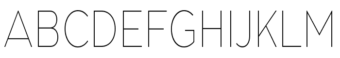 Pangi Rounded Thin Condensed Font UPPERCASE