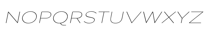 Pangi Rounded Thin Exp Ita Font UPPERCASE