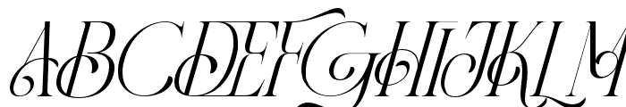 Panorama Ligatures Light Italic Font UPPERCASE