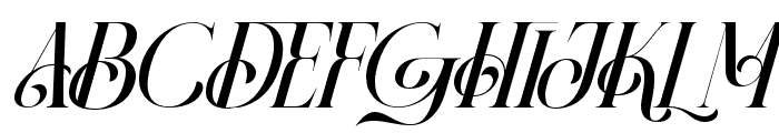 Panorama Ligatures Regular Italic Font UPPERCASE