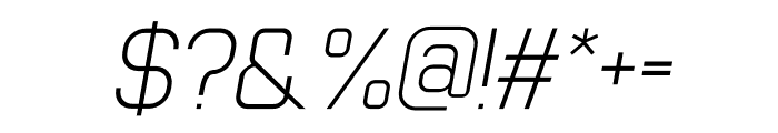 Paradigma Thin Italic Font OTHER CHARS