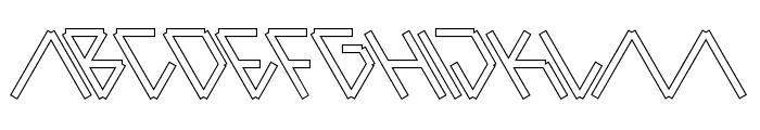 Parallel-Hollow Font UPPERCASE