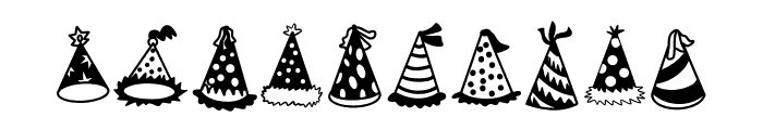 Party hat Font OTHER CHARS