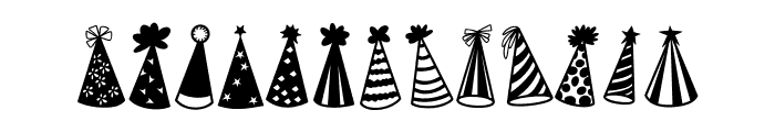 Party hat Font UPPERCASE