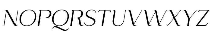 Paseo ExtraLight Italic Font UPPERCASE