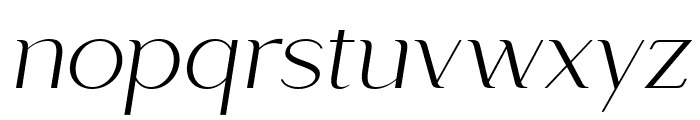 Paseo ExtraLight Italic Font LOWERCASE