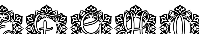 Passion Mandala Monogram Font UPPERCASE