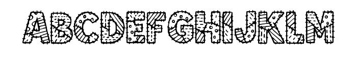 Patchwork Embroidery By Regular Font UPPERCASE