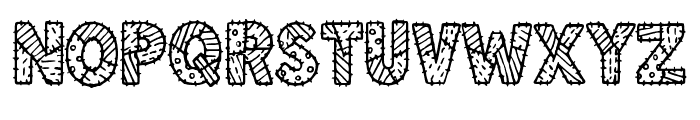 Patchwork Embroidery By Regular Font LOWERCASE