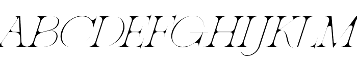 Patented Ramesh Regular Italic Font UPPERCASE