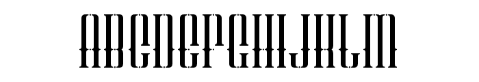 Patinas Stencil  Font UPPERCASE