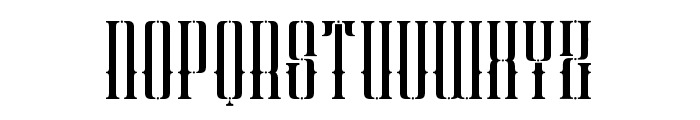 Patinas Stencil  Font UPPERCASE