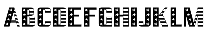 Patriotic USA Font UPPERCASE