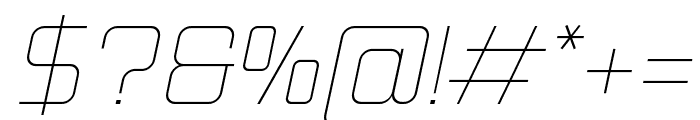 Pattanakarn Thin Italic Font OTHER CHARS