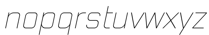 Pattanakarn Thin Italic Font LOWERCASE