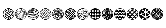Pattern doodle Font LOWERCASE