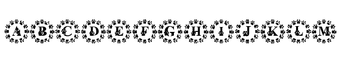 Paw Monogram Font UPPERCASE