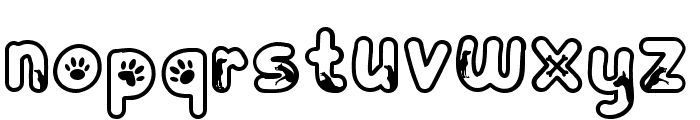 Paw Pow  Outline Font LOWERCASE
