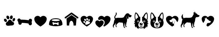Paw Wow Clipart Font LOWERCASE