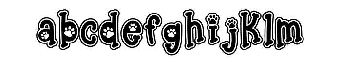 Paw Wow Outline Font LOWERCASE