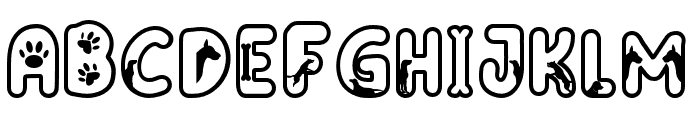 PawPow-Outline Font UPPERCASE