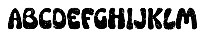 Peachy Rounded Grunge Font UPPERCASE